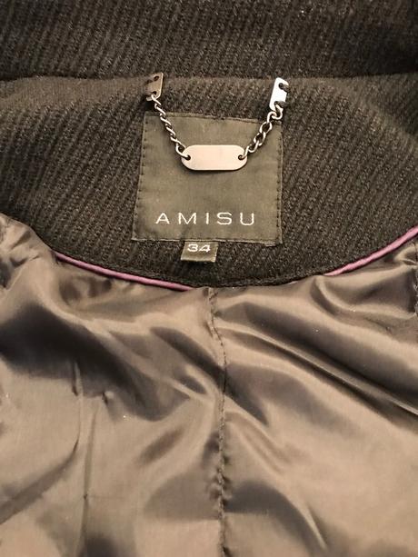 Elegantný čierny zimný kabát, new yorker,34