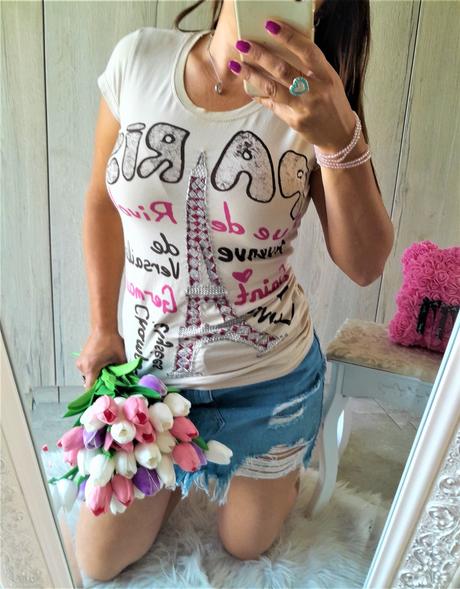 Tričko paris-m/l, m