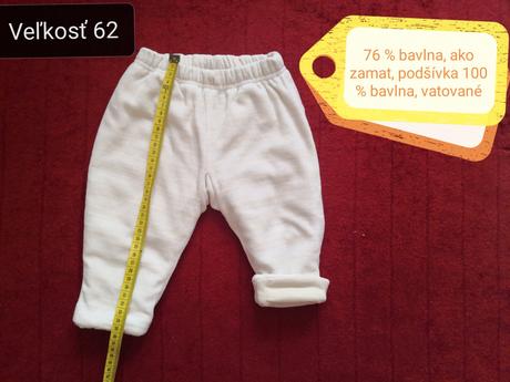 Vatované nohavice, baby club,62