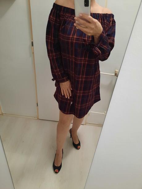 Kockované šaty alebo tunika, m