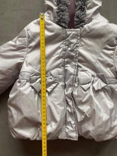 Zimná bundička s mašličkami, mothercare,86