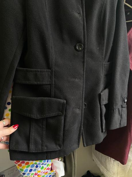 Čierny kabát, h&m,m