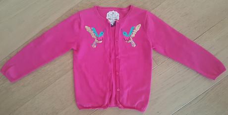 Dievcensky svetrik, ruzovy s kolibrik., v. 4-5 r., sergent major,110