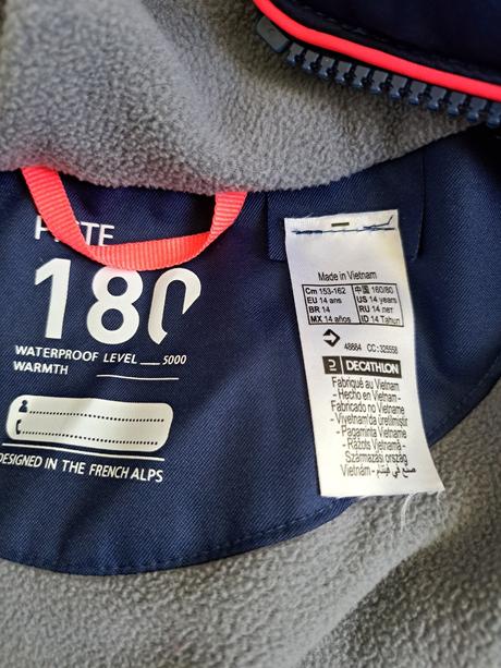 Dievčenská zimná bunda, decathlon,164