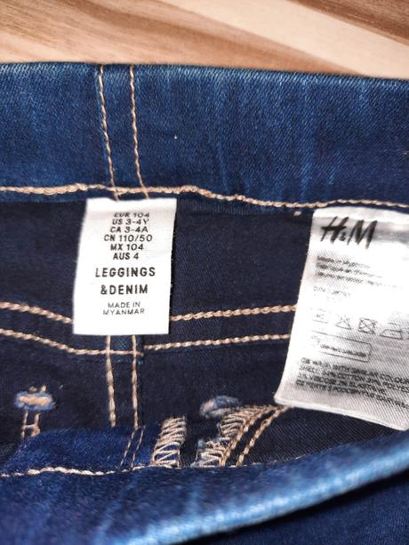 Rifľové džegínsy h&m 104, h&m,104