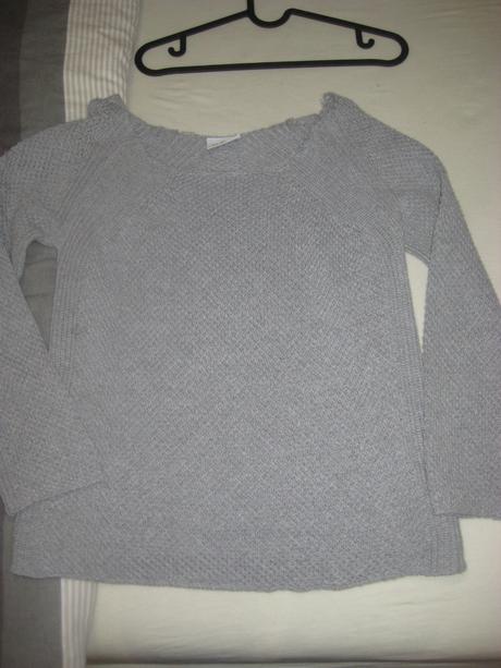 Sedy lezerny pulover, s