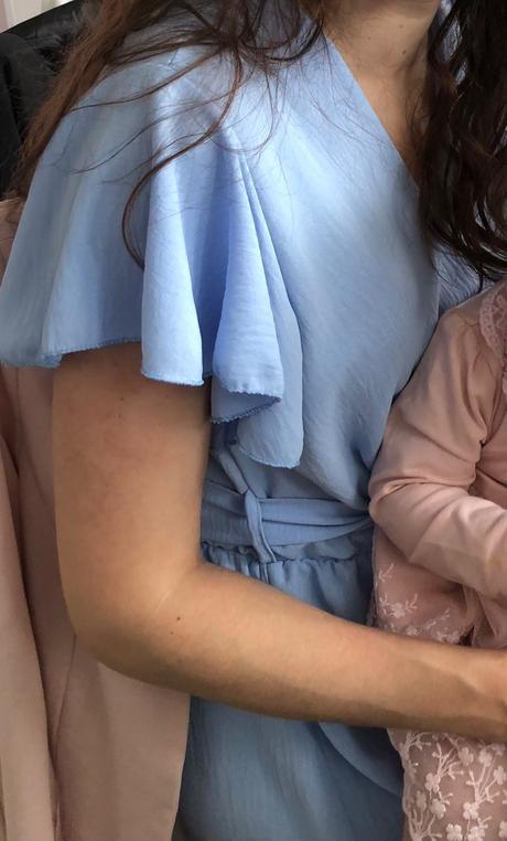 Bledomodré spoločenské šaty s/m, s