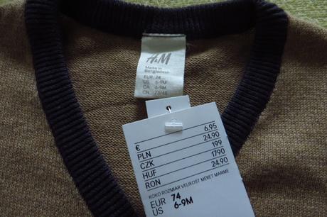 Svetrík pre malého frajera - veľ. 74 - nový, h&m,74