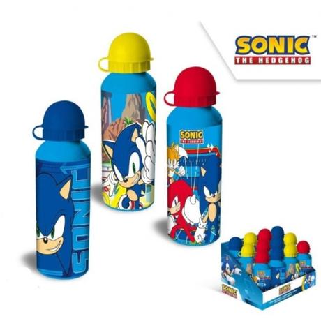 Hliníková fľaša na pitie ježko sonic 500ml,