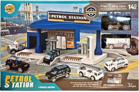 Čerpacia stanica s autami sada 14ks,