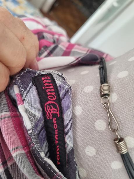 Ružovo-sivo-biela romantická košeľa tom tailor s, tom tailor,s