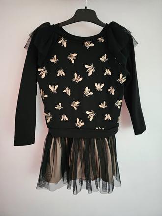 Šaty s tylovou sukňou a včeličkami, 110