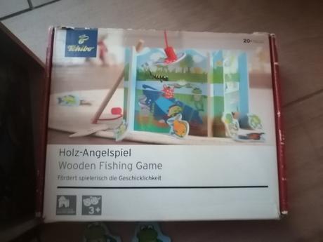 Drevená hra lov na udicu, 