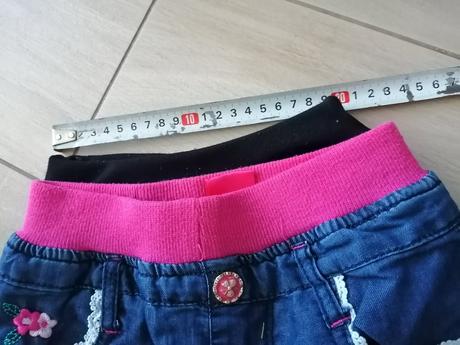 Teplé bodkované legíny vhodné na zimu, 104