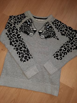 Mikina s gepardom, h&m,134
