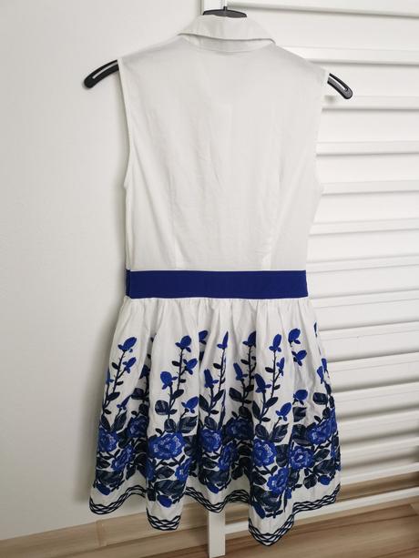 Košeľové šaty s vyšívanou sukňou, m