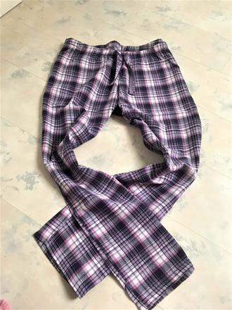 Flanelové teplé pyžamové nohavice, xl