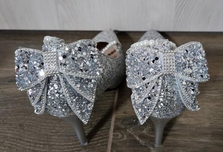 Strieborné lodičky shein, 40