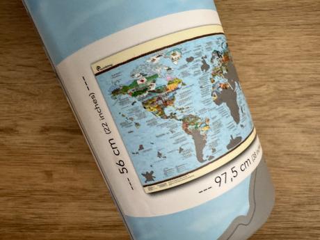 Stieracia mapa sveta 97,5x56 cm v tubuse, 