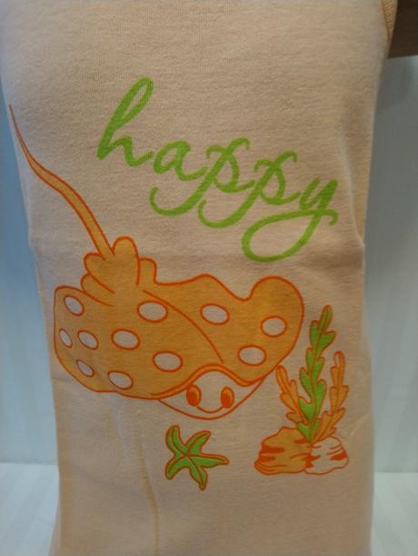 Dievč. marhuľové tielko s motívom happy, v&k, 110, 110