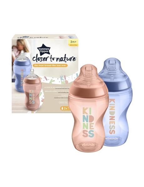 Tommee tippee c2n fľaša ružová 3m+, 2x340ml., tommee tippee