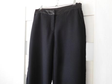 Elegantné nohavice so saténovým pásom, 36v,, 36