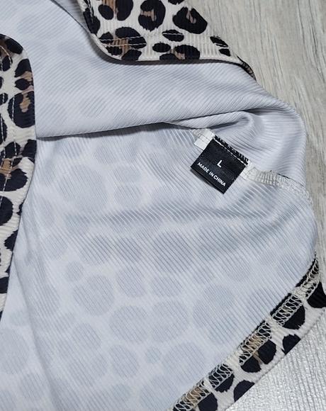Leopardie tričko s perlami l, l