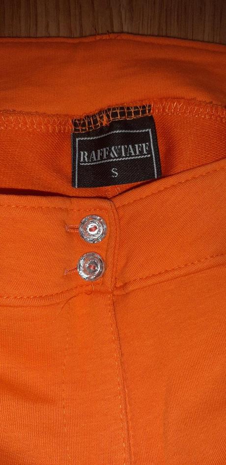 Oranžové elastické nohavice, xs