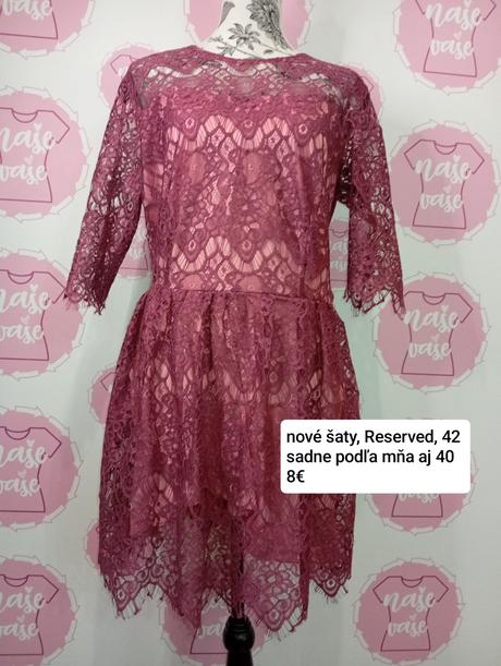 Nové čipkované šaty, reserved,40 / 42