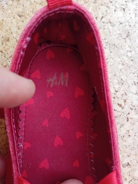 Červené črievičky/balerínky, h&m,28