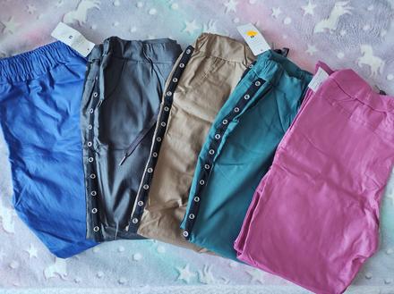 Pogumované šampiónky, nohavice ako kožené, 4xl