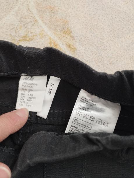Dievčenské džeginsy, h&m,128