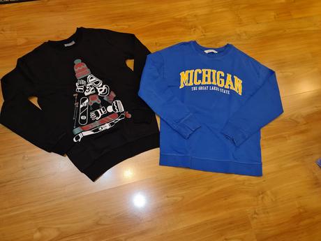 Tenšie mikiny 2ks, h&m,152