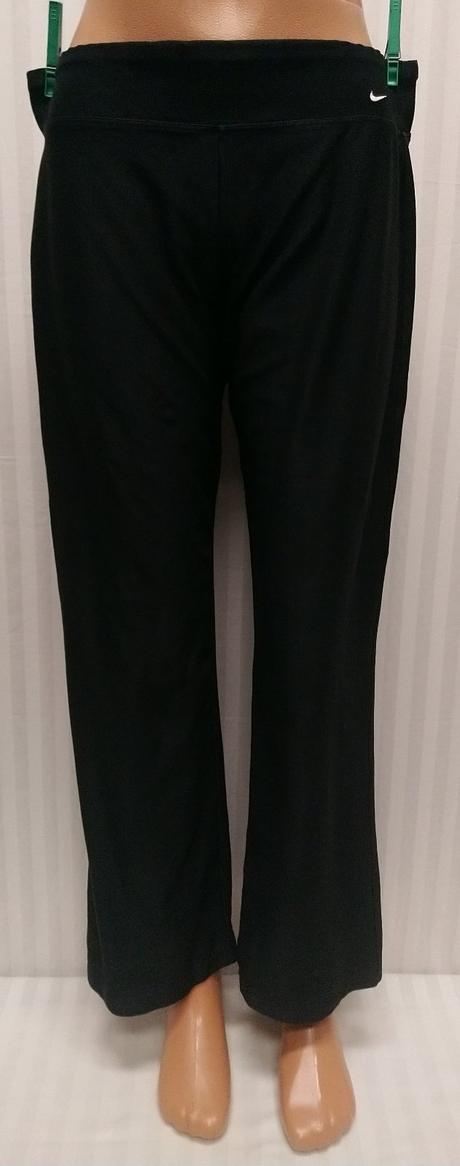 Dámske elastické čierne nohavicové tepláky nike, l, nike,l
