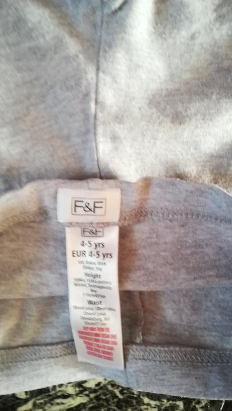 Legíny dievča 5 rokov sive, f&f,110