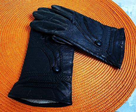Kožené zateplené rukavice, m