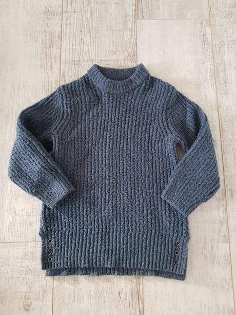 Pulóver modrošedý, zara,110