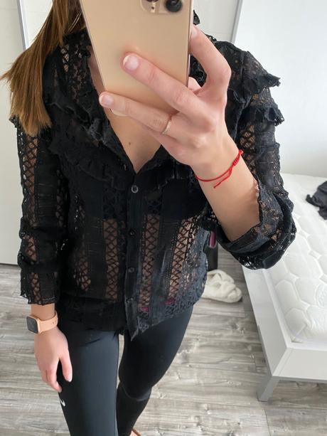 Čipkovaná bluzka, s