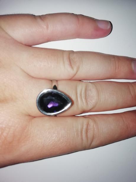 Prsten slza cierno-fialova, 