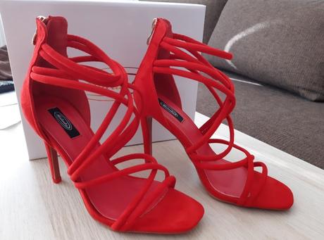 Damske semišové sandále 38 červené, 38