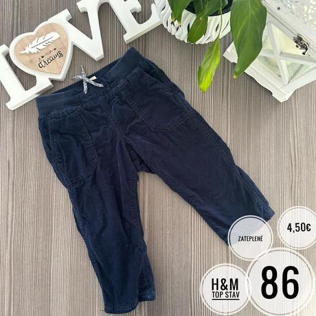 Nohavice zateplené, h&m,86
