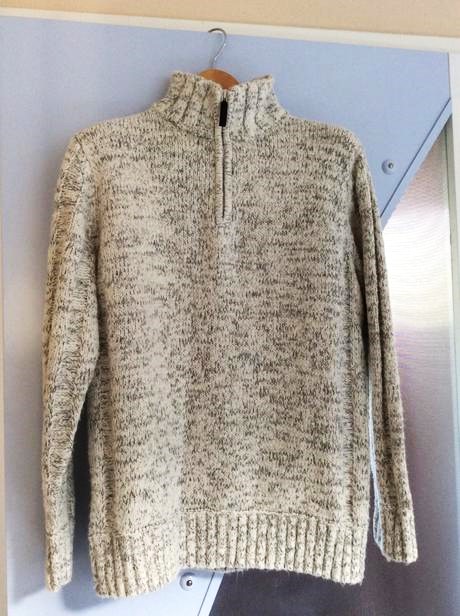 Luxusný hrubý melírovaný pulóver, tu,xl