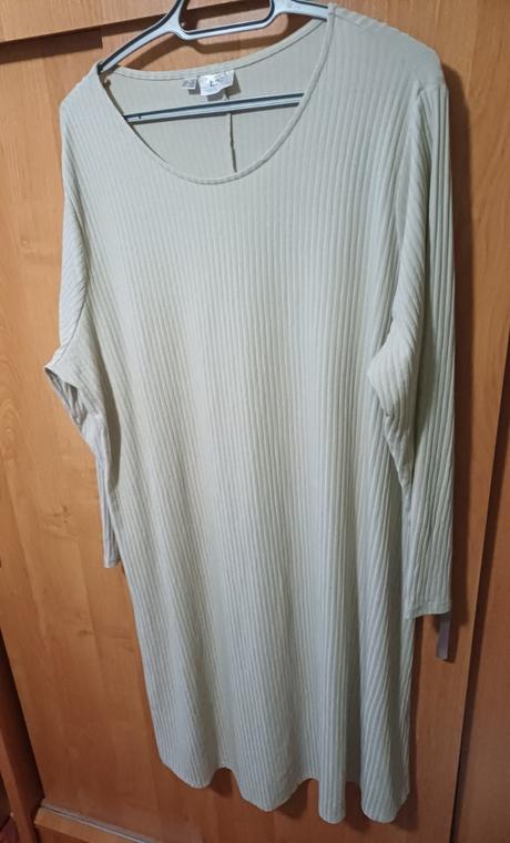 Damske béžové pletené šaty xxxl, xxxl