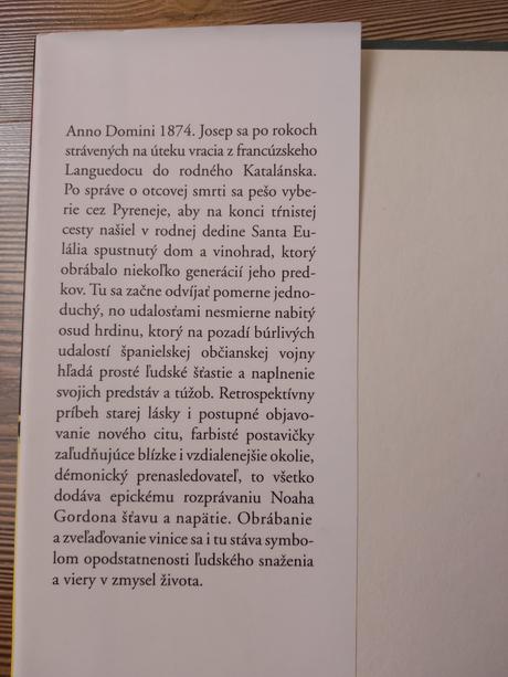 Noah gordon - vínna pivnica, 