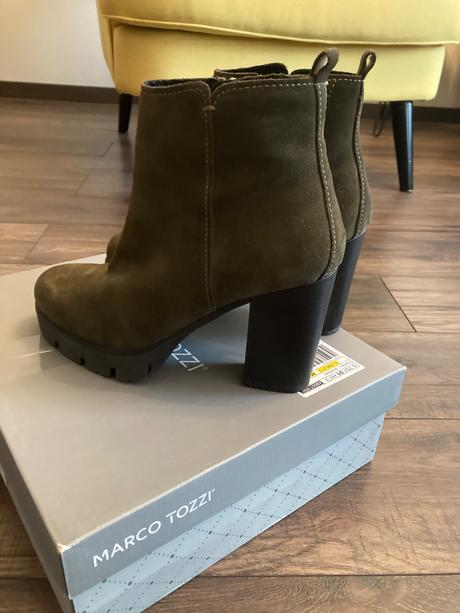 Kozene kotnikove cizmy, marco tozzi,38