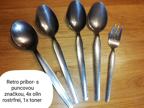 Retro lyžice+ vidlička, 