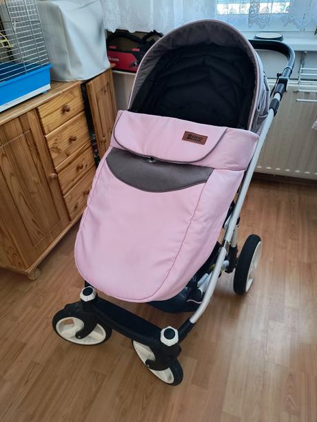 Ružový kočiar riko aicon trojkombinacia s prísluše, riko