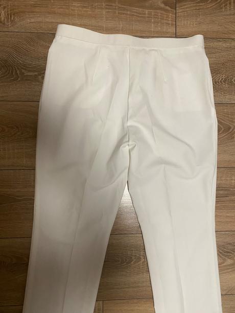 Elegantne biele nohavice, xl