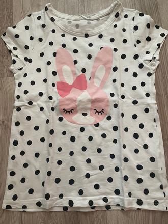 Tričko zajko 8-10 rokov, h&m,140