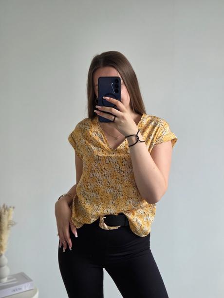Mango žltý top m, mango,m